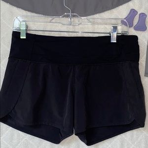 lulu lemon black athletic shorts
